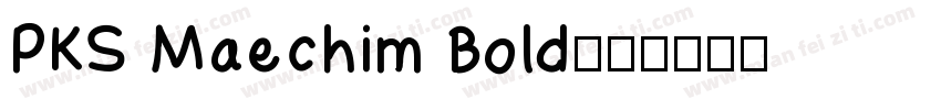 PKS Maechim Bold字体转换